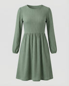 Casual Dress Women Knitted Dress A-Line