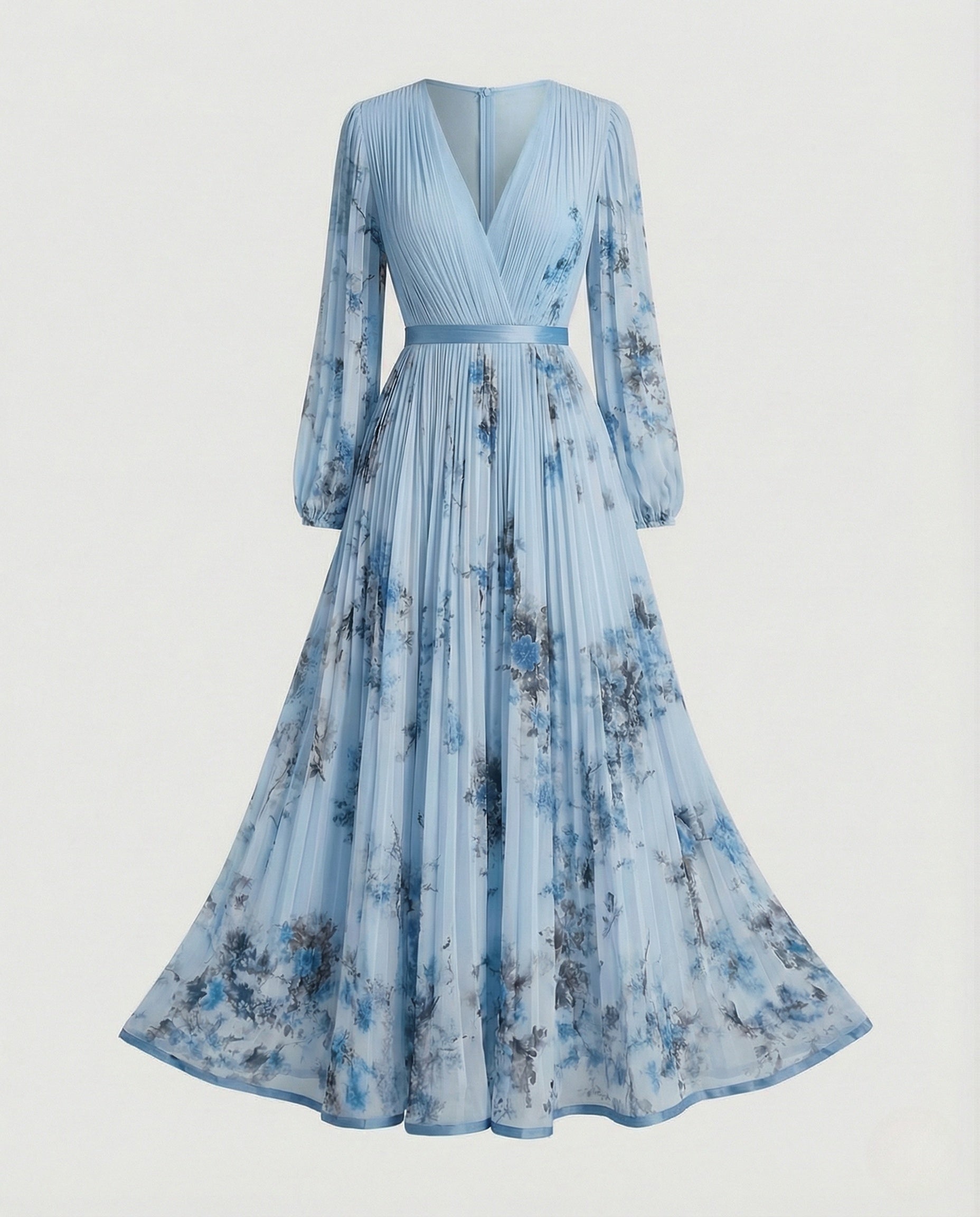 Maxi Dress Summer Women Chiffon Pleated