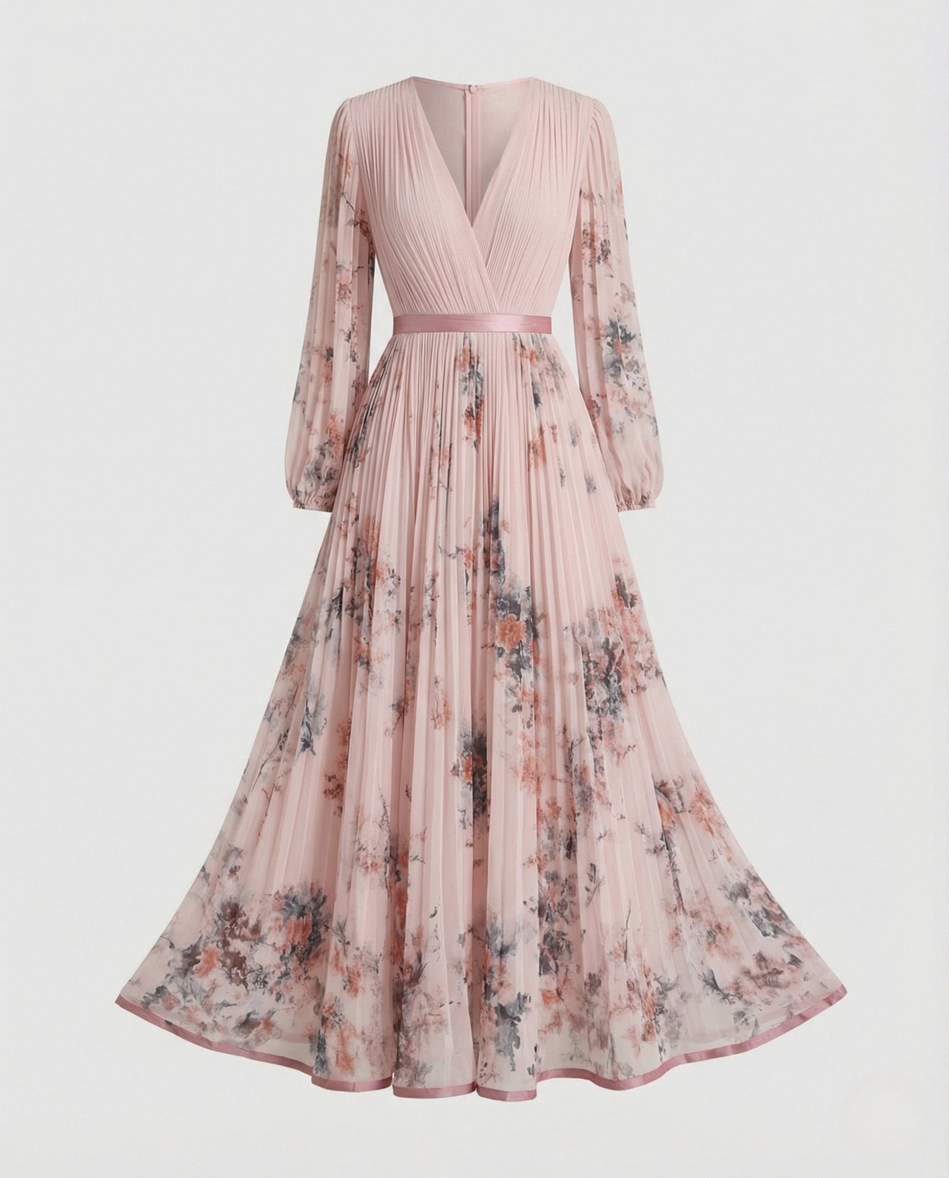 Maxi Dress Summer Women Chiffon Pleated