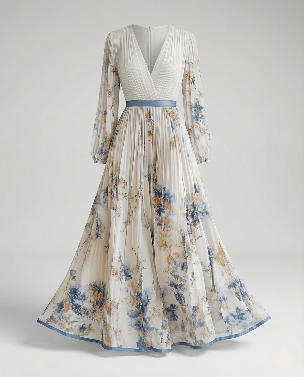 Maxi Dress Summer Women Chiffon Pleated