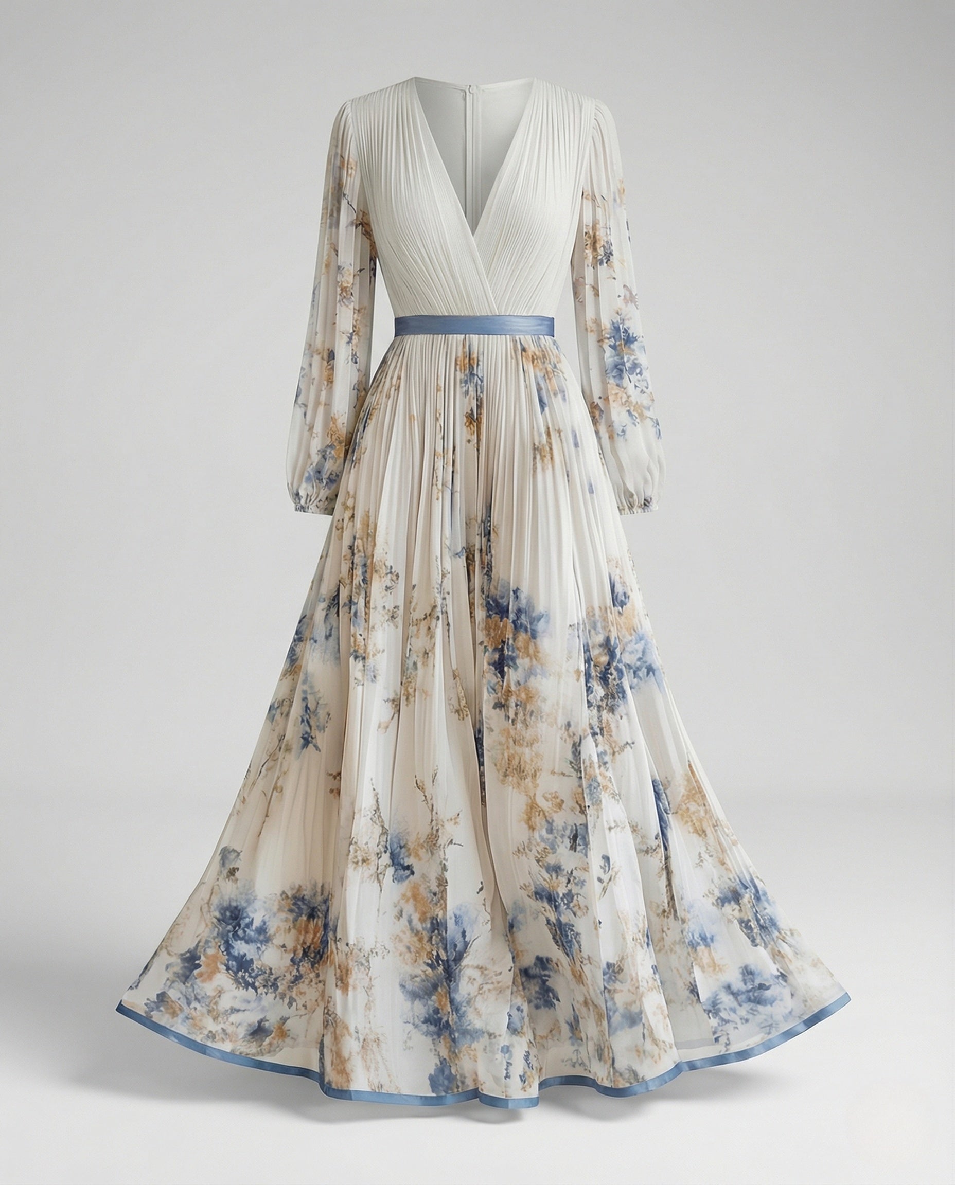 Maxi Dress Summer Women Chiffon Pleated