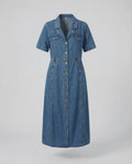 Leisure Dress Women Denim Midi Dress