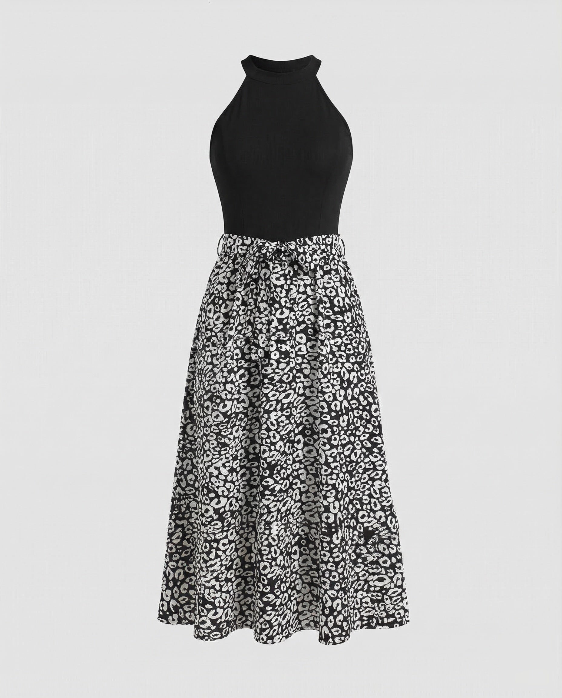 Casual Dress Women Halter Midi Dress
