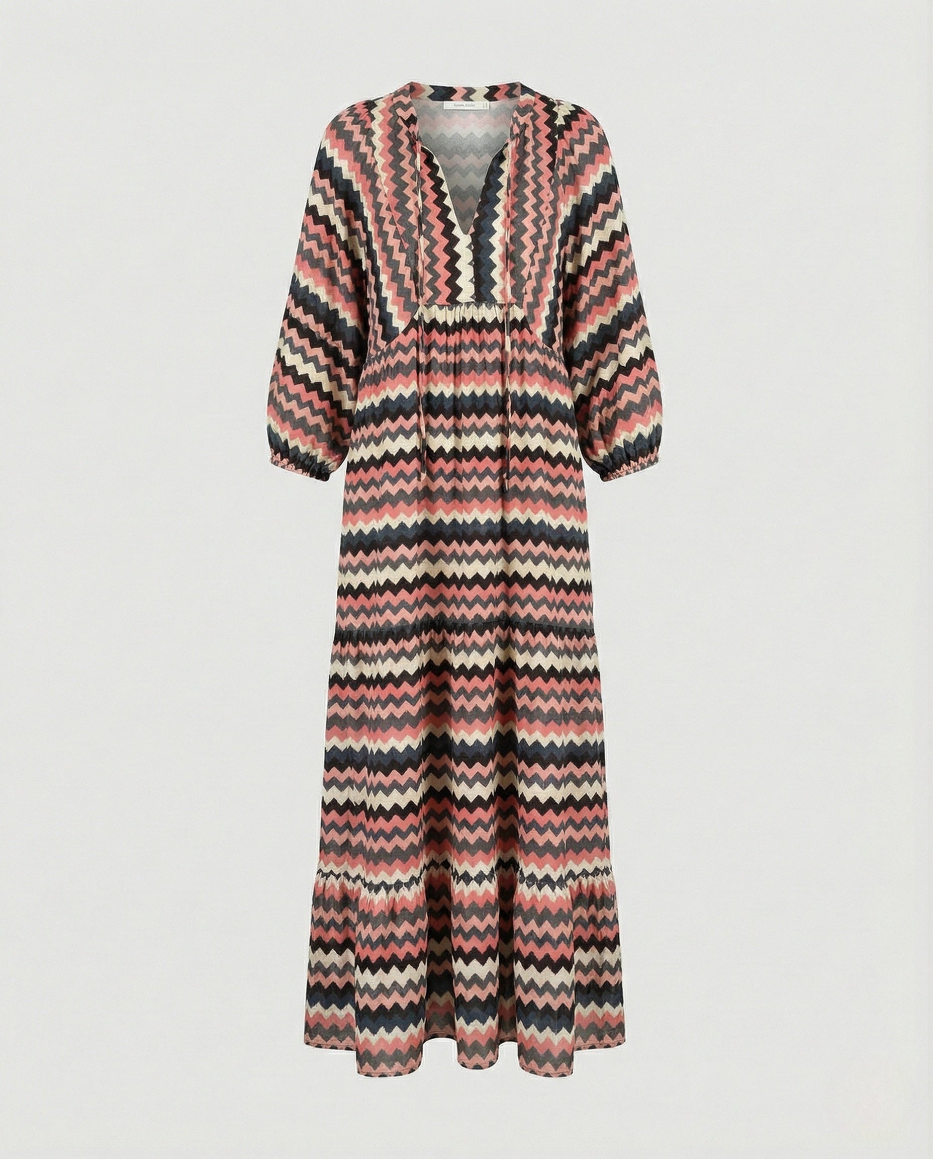 V Neck Dress Geometric Print Women