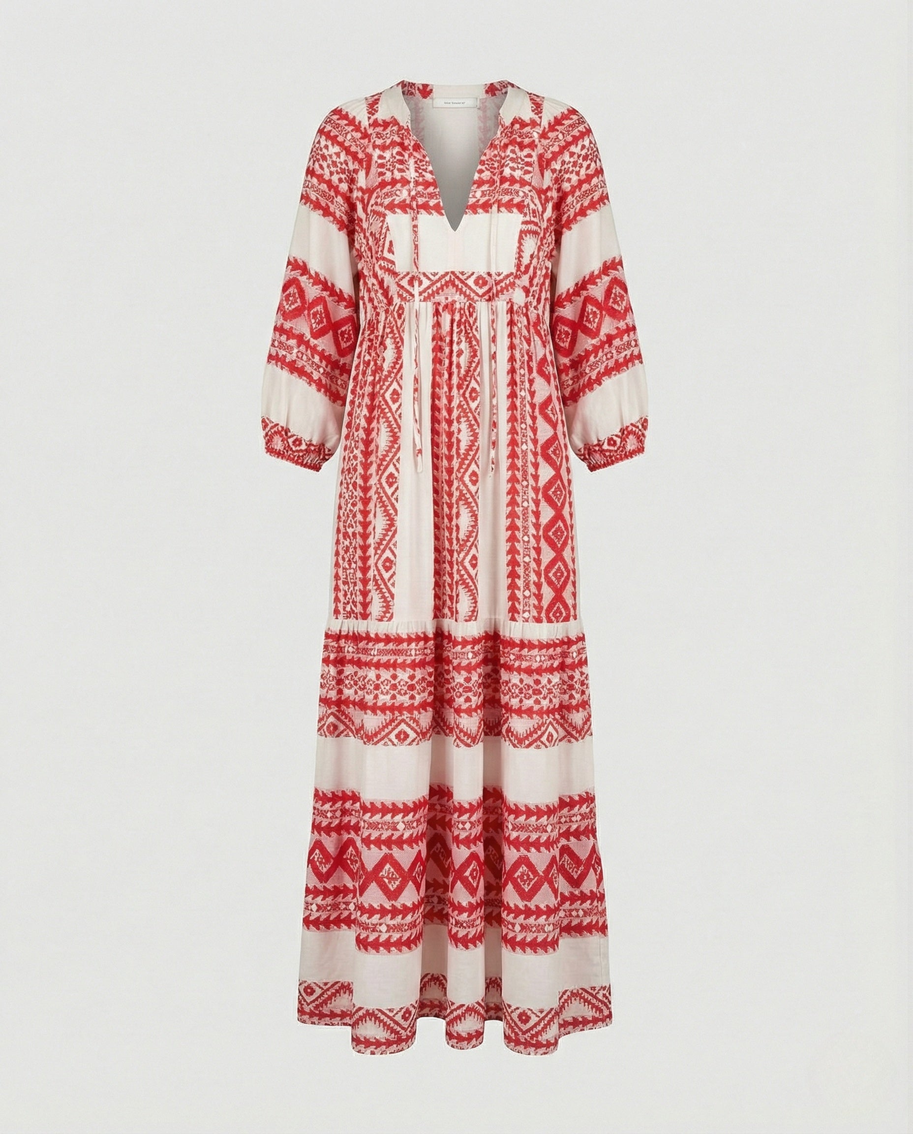 V Neck Dress Geometric Print Women