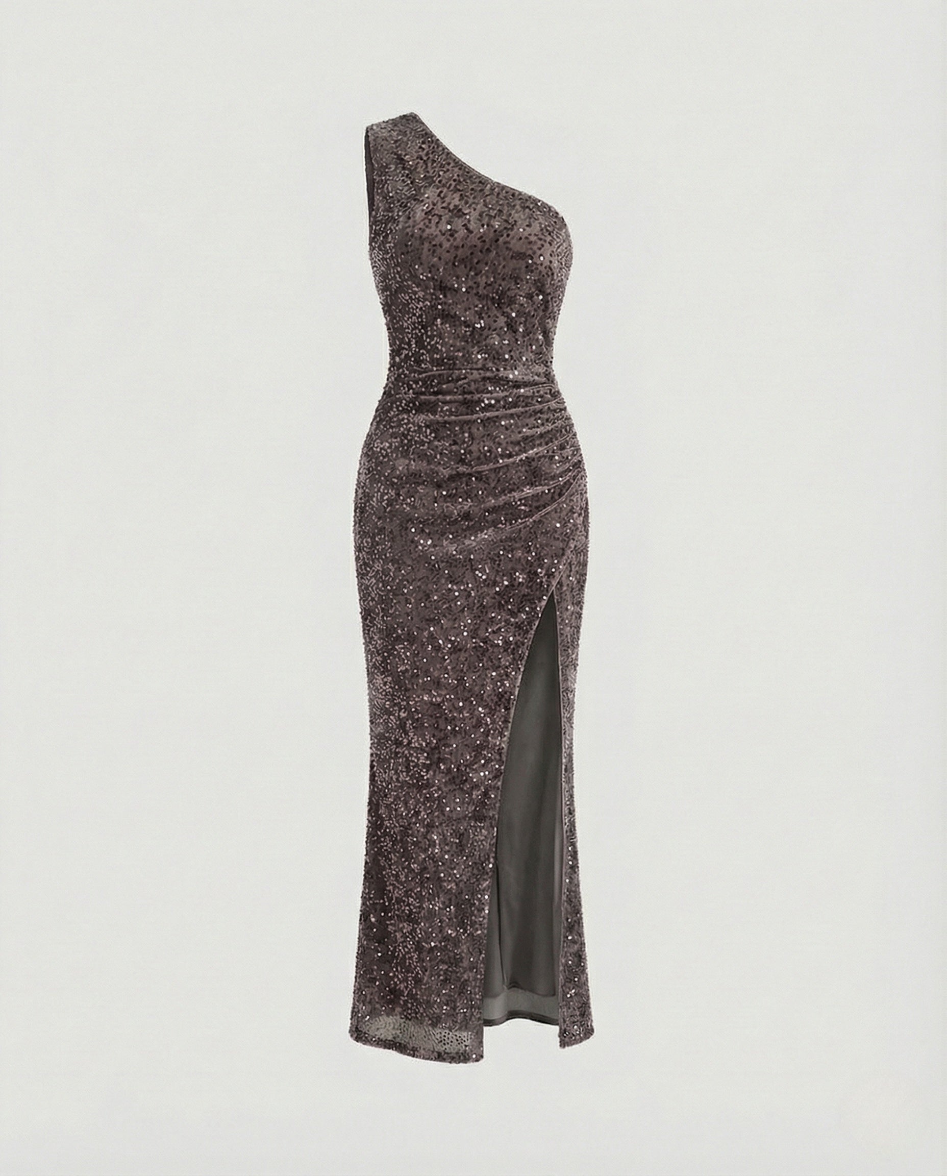 A Shoulder Maxi Dress Sequins Women