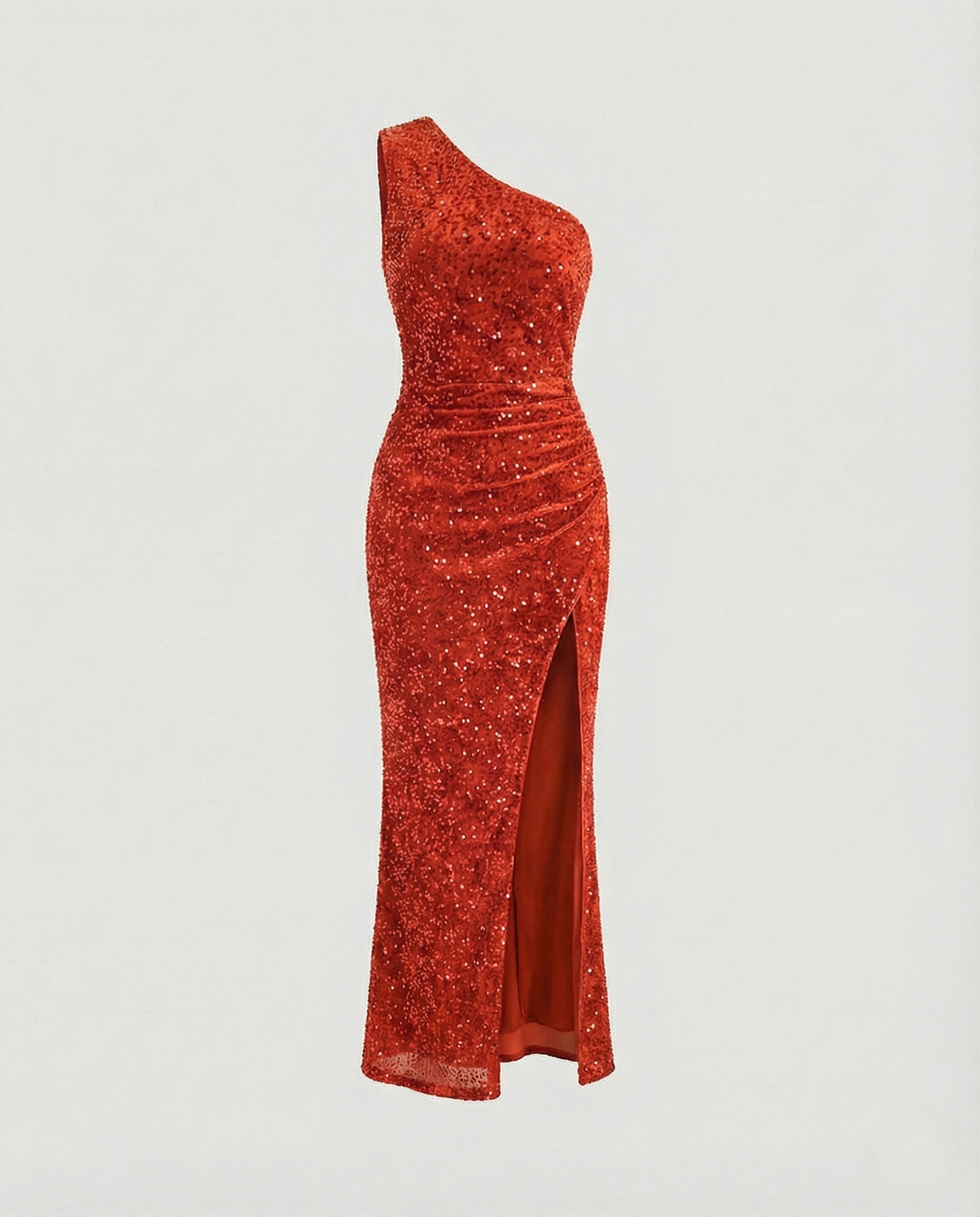 A Shoulder Maxi Dress Sequins Women