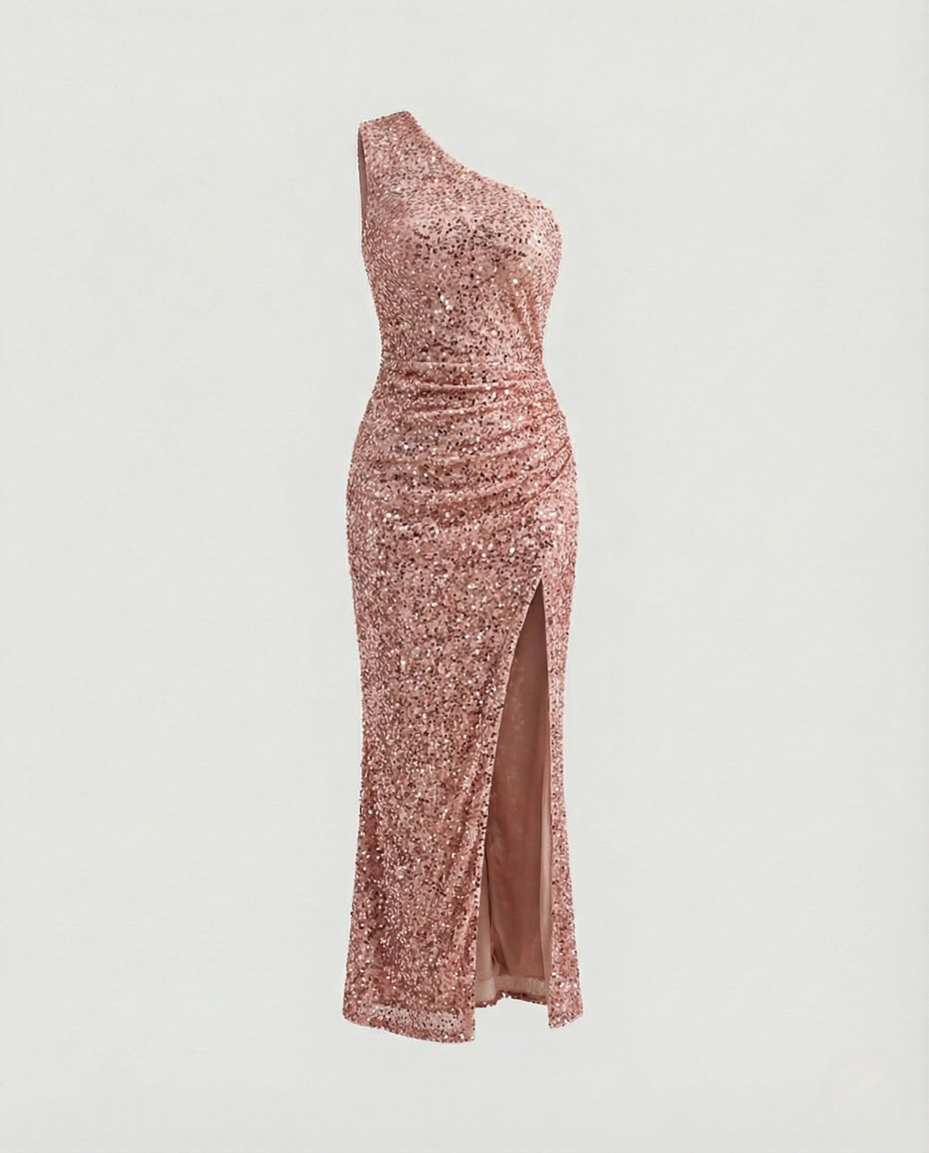 A Shoulder Maxi Dress Sequins Women