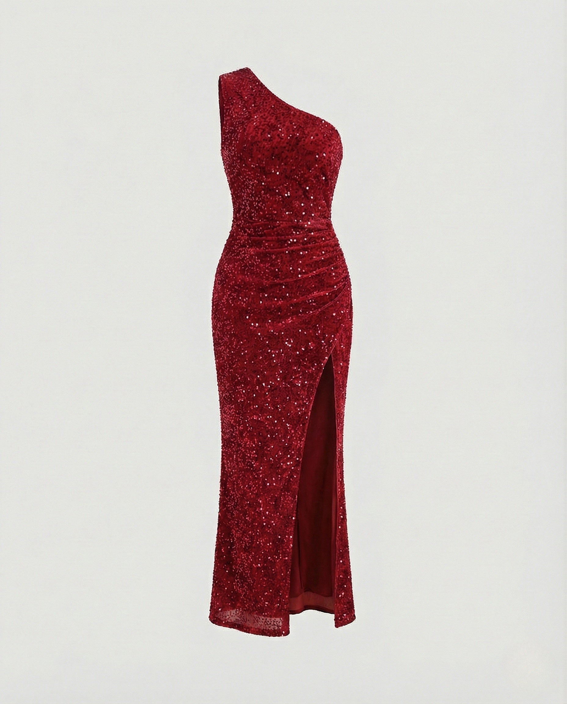 A Shoulder Maxi Dress Sequins Women