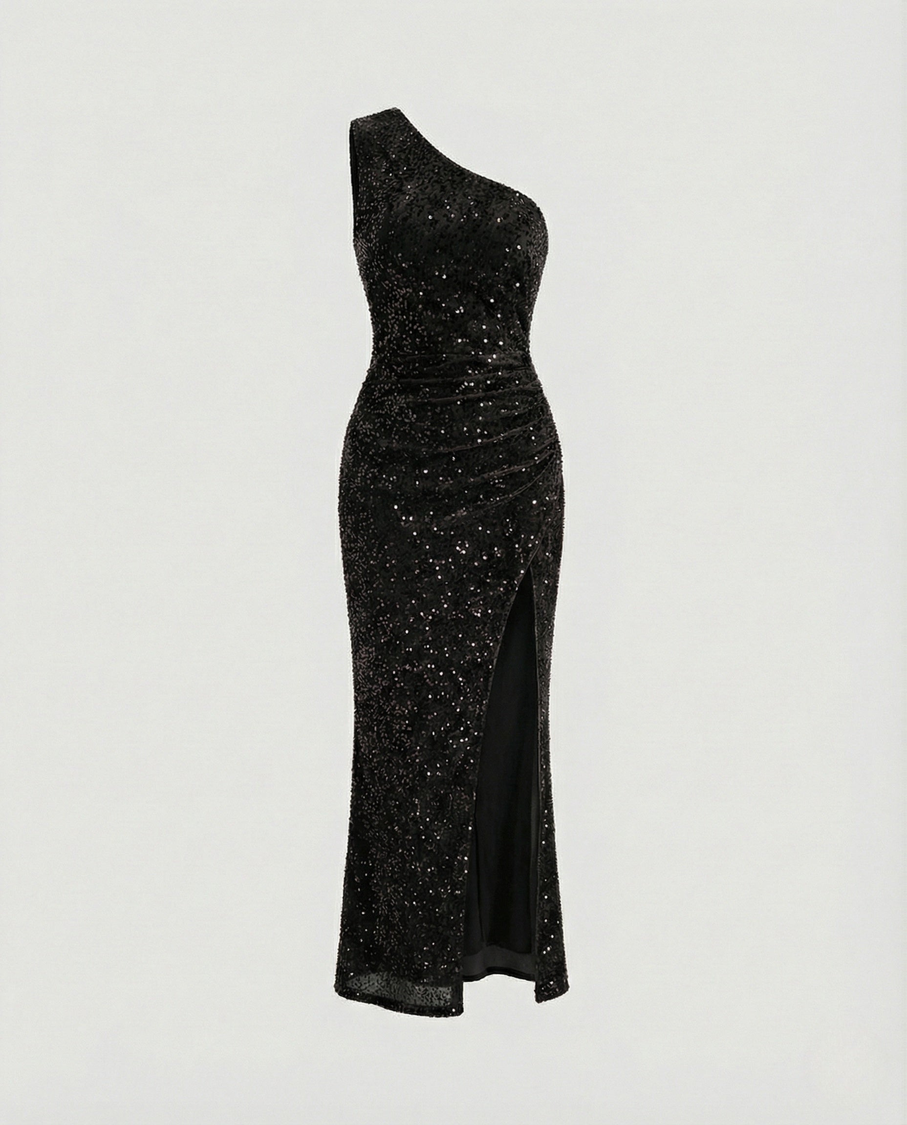 A Shoulder Maxi Dress Sequins Women
