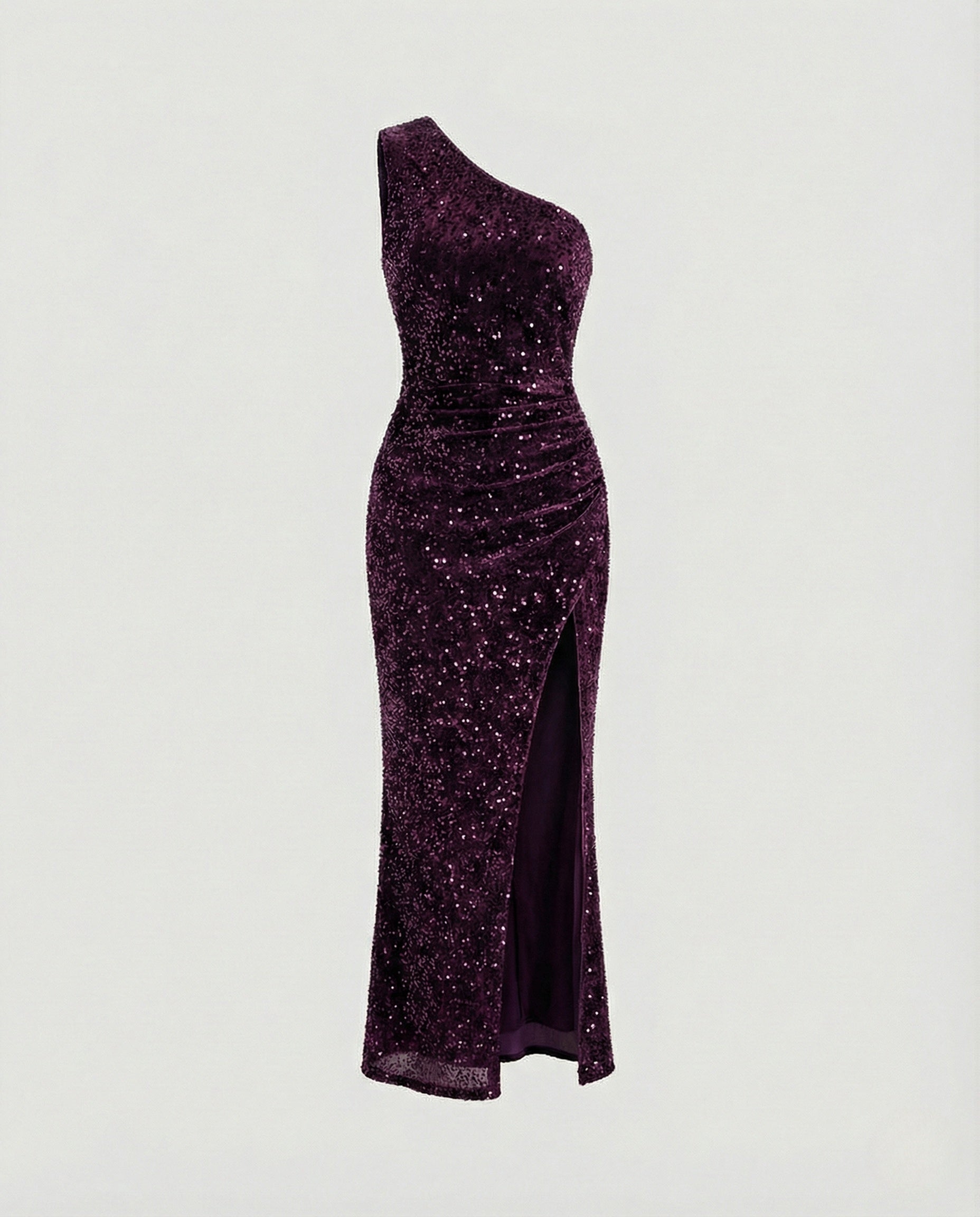 A Shoulder Maxi Dress Sequins Women