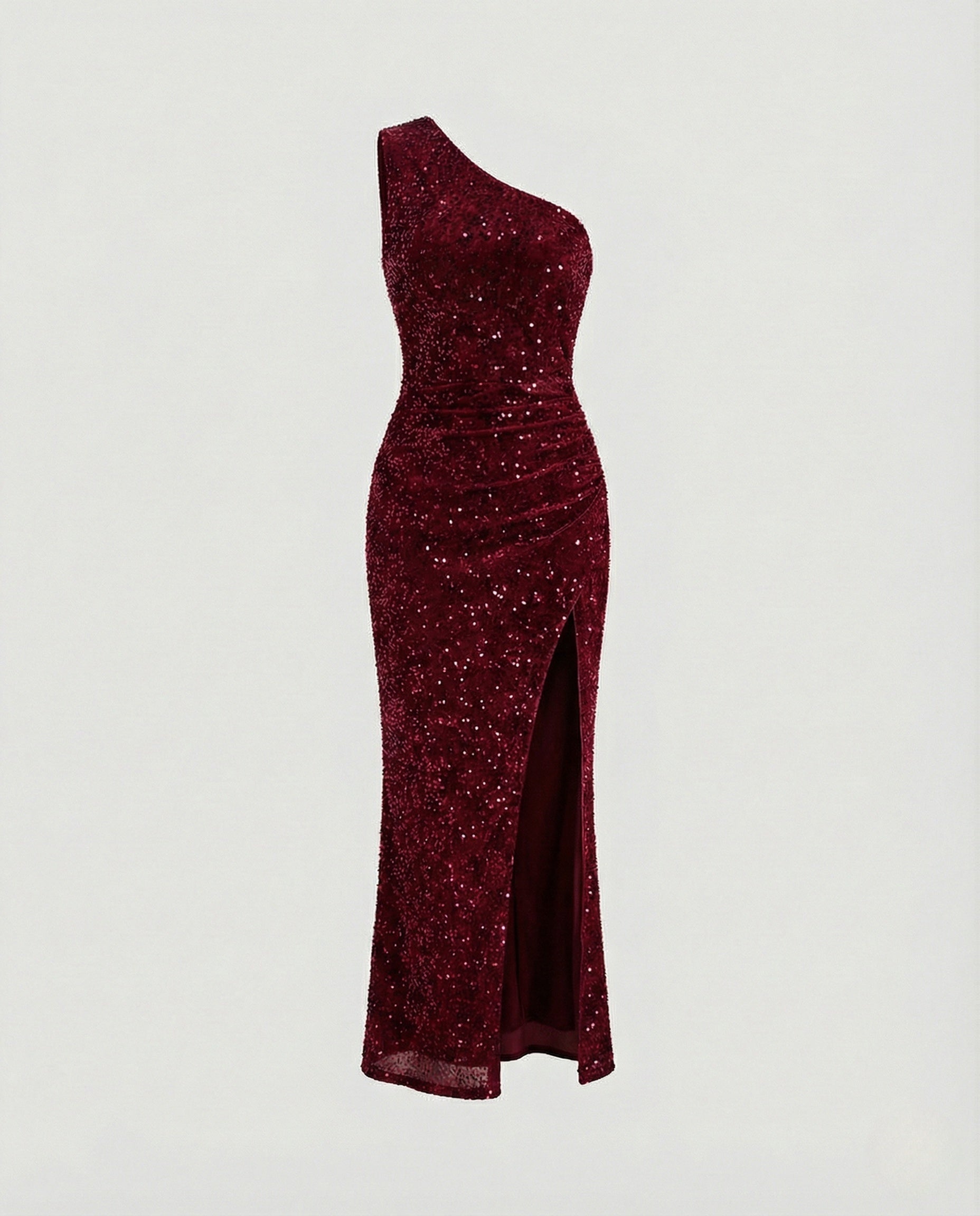 A Shoulder Maxi Dress Sequins Women
