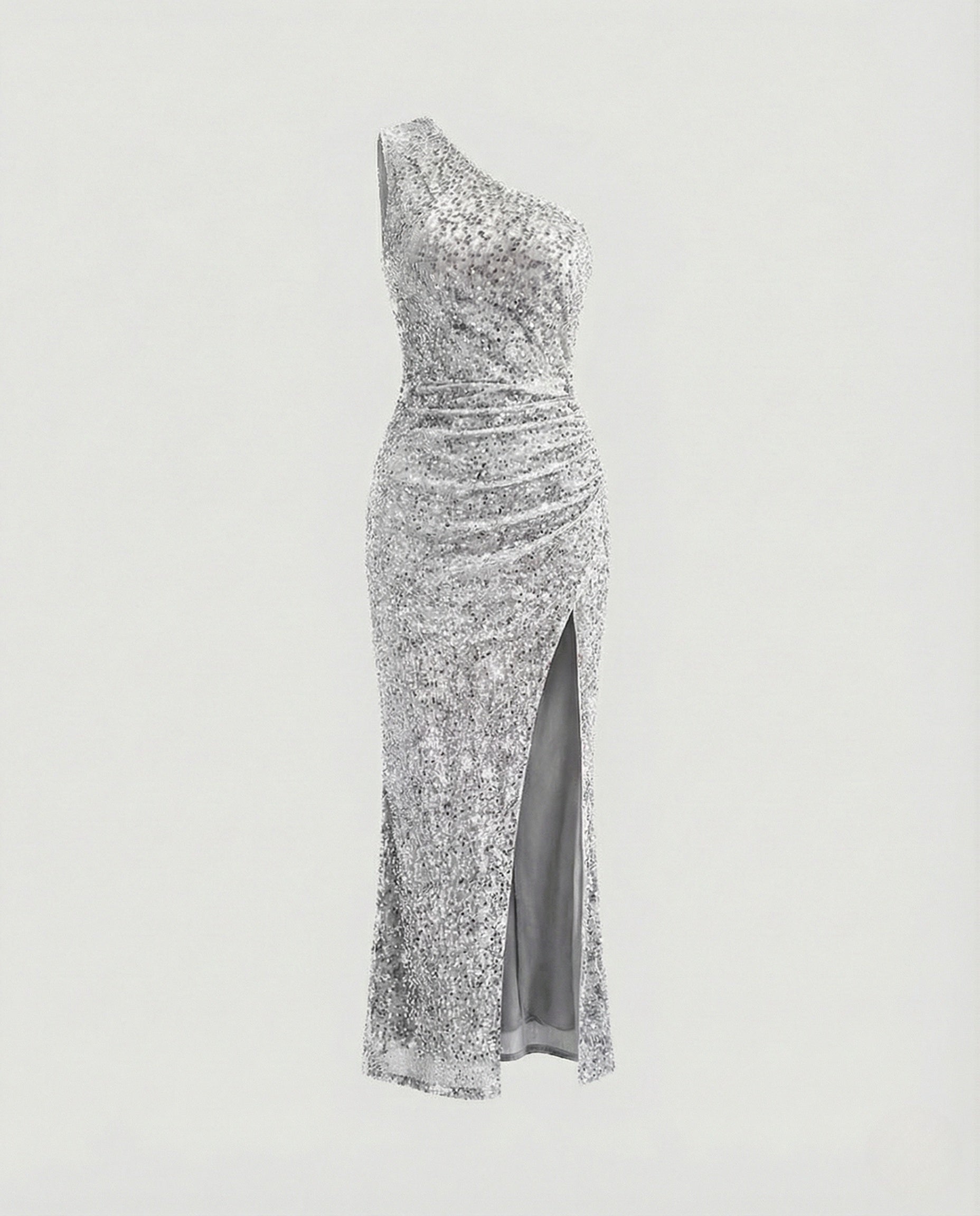 A Shoulder Maxi Dress Sequins Women