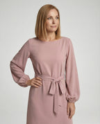A-Line Mini Dress Elegant with Belt Ladies - Upper Body View