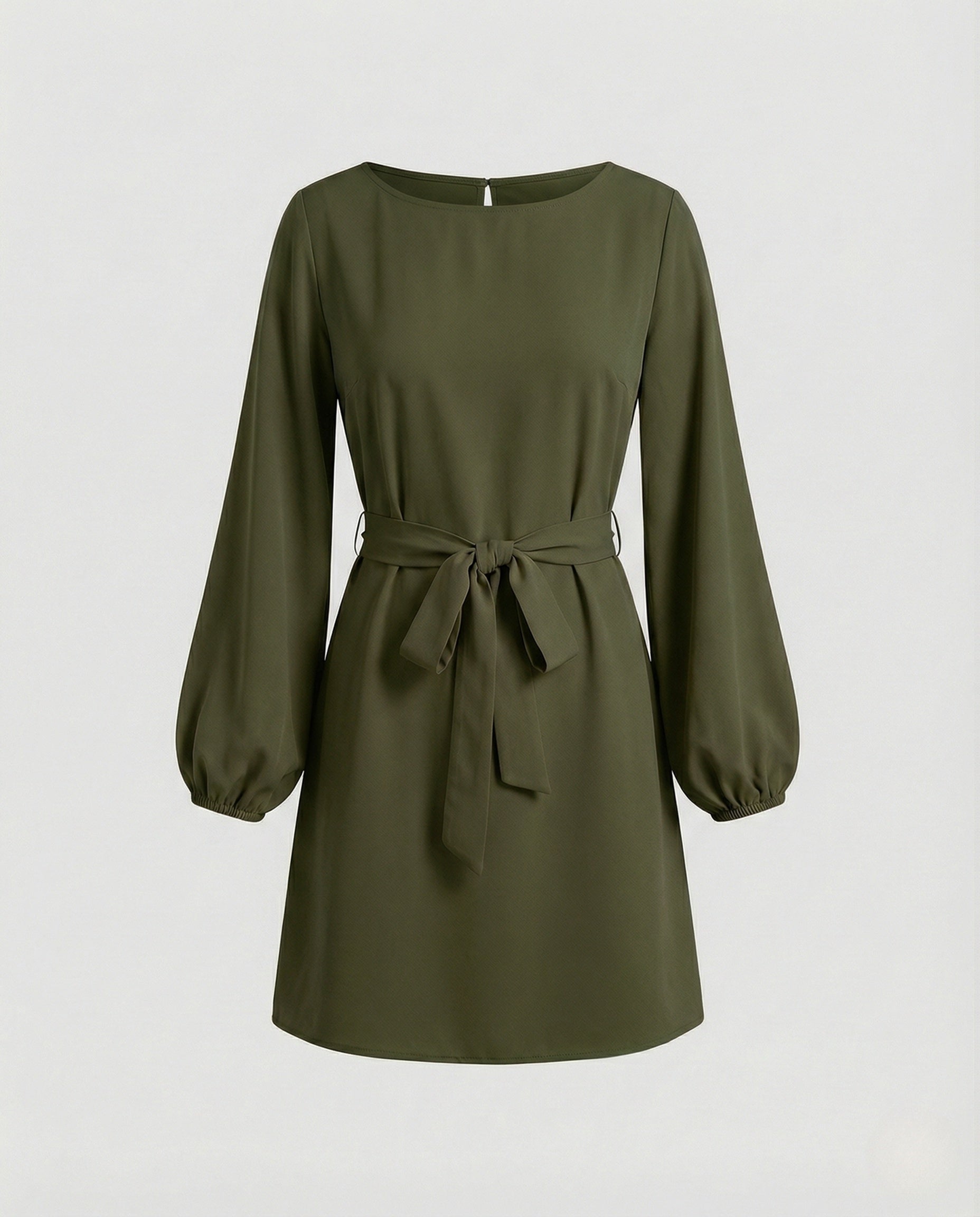 A-Line Mini Dress Elegant with Belt Ladies