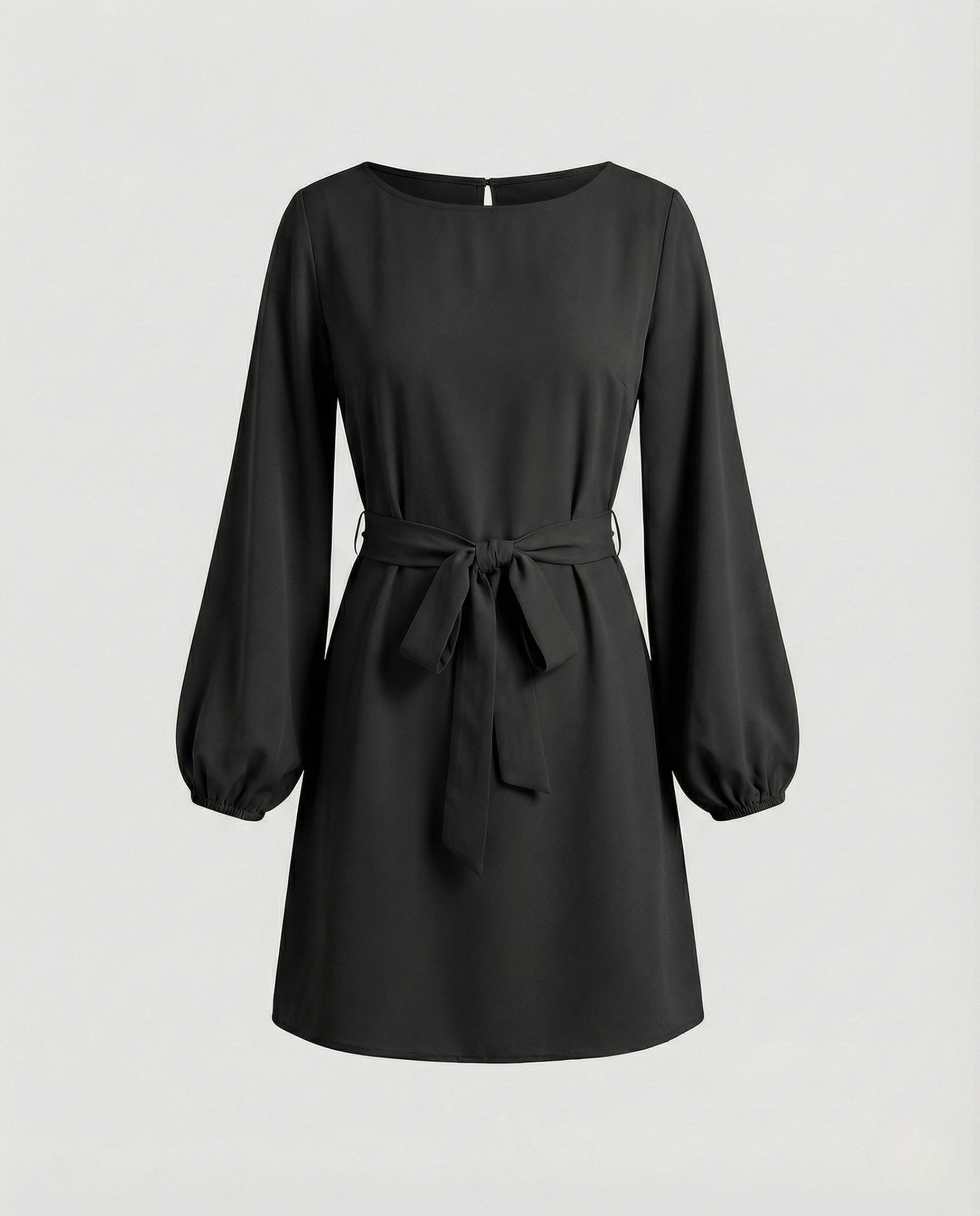 A-Line Mini Dress Elegant with Belt Ladies
