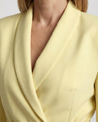 Blazer Mini Dress Wrap Style Elegant Ladies - Close-Up Detail