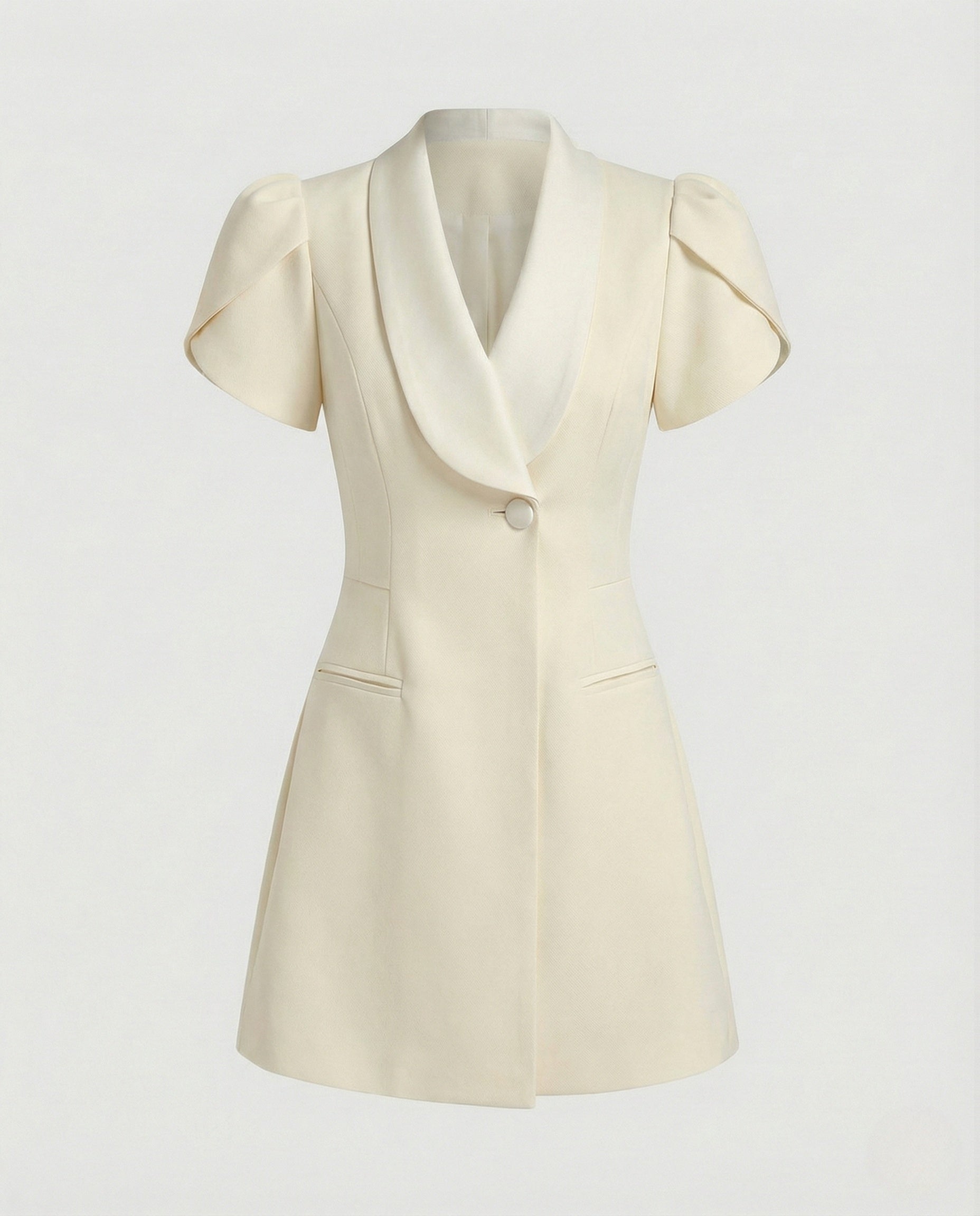 A-Line Cocktail Dress with Puff Sleeves Women
