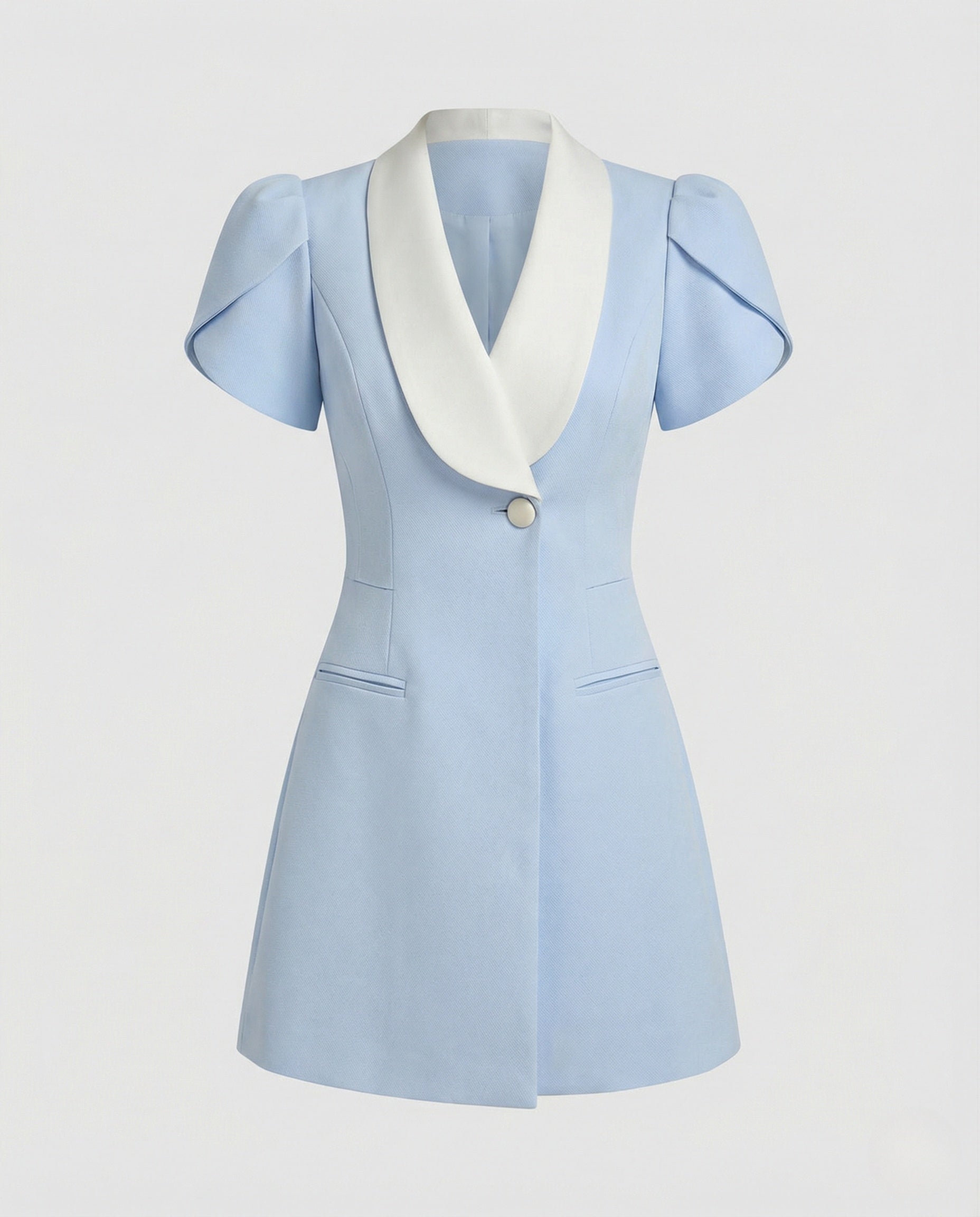 A-Line Cocktail Dress with Puff Sleeves Women