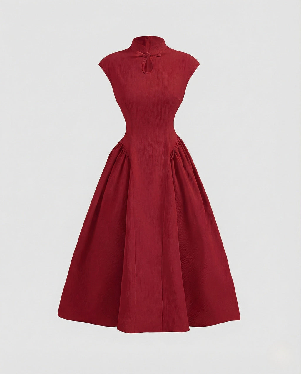 Figure-Hugging Midi Dress with Flared Skirt Ladies