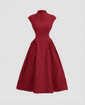 Figure-Hugging Midi Dress with Flared Skirt Ladies
