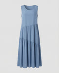 Maxi Dress Sleeveless with Tiered Skirt A-Line Women