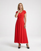 Women's Viscose Jersey Maxi Dress with Empire Waist - Front View