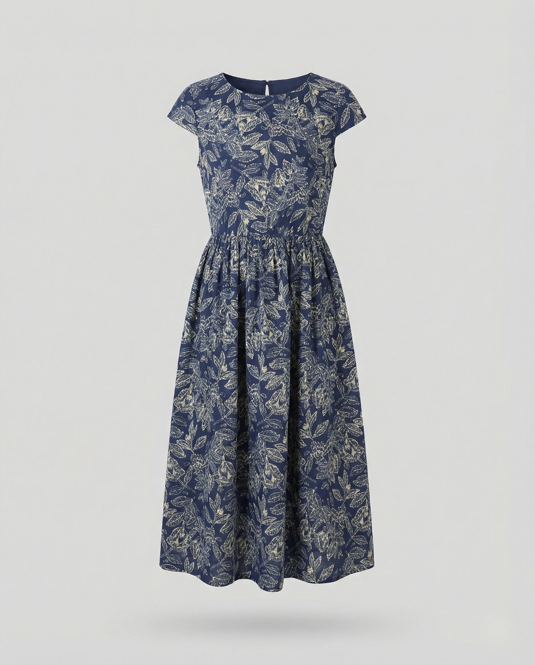 Women's Floor-Length Beach Dress with Botanical Print
