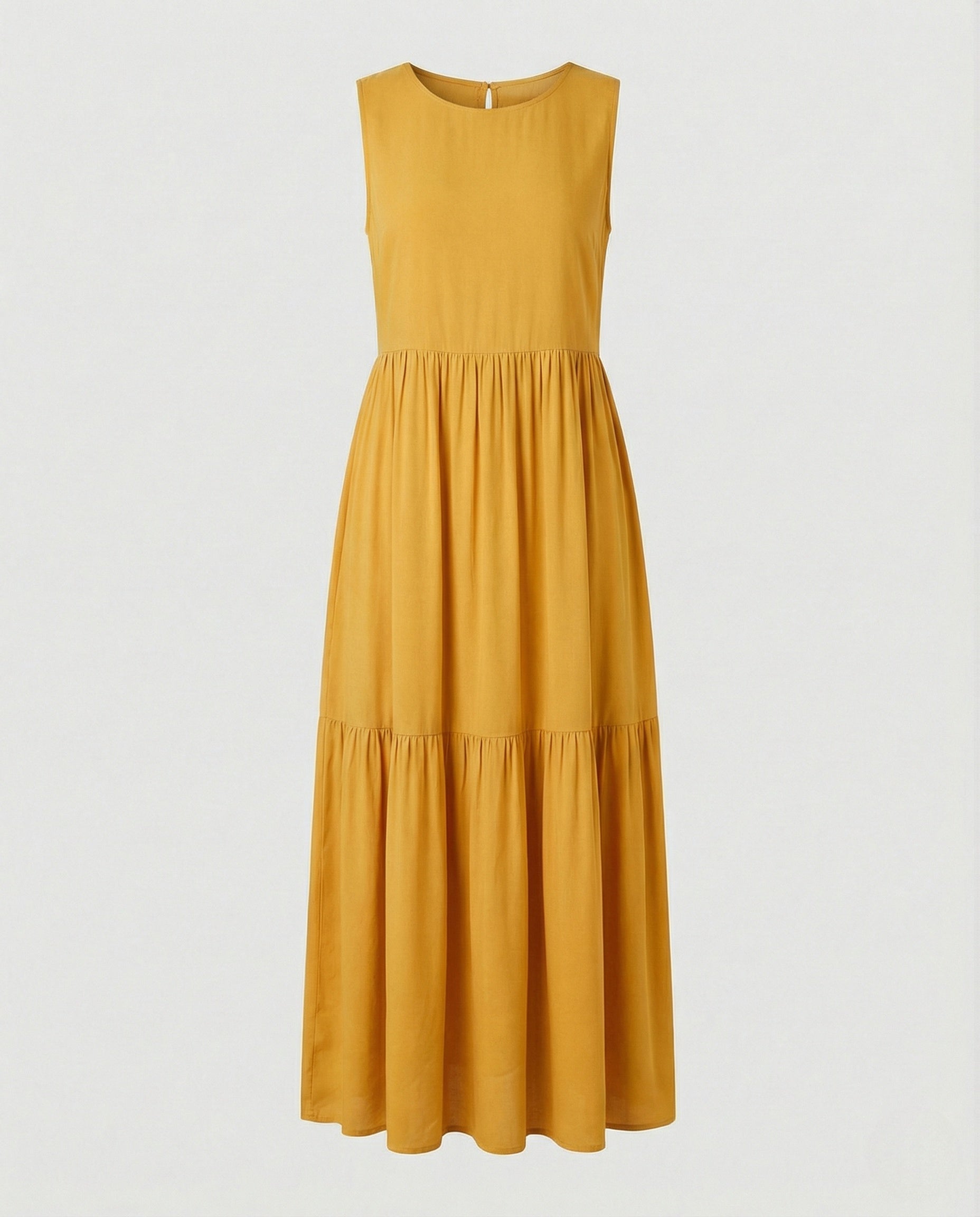 Women's Sleeveless Maxi Dress with Butterfly Print