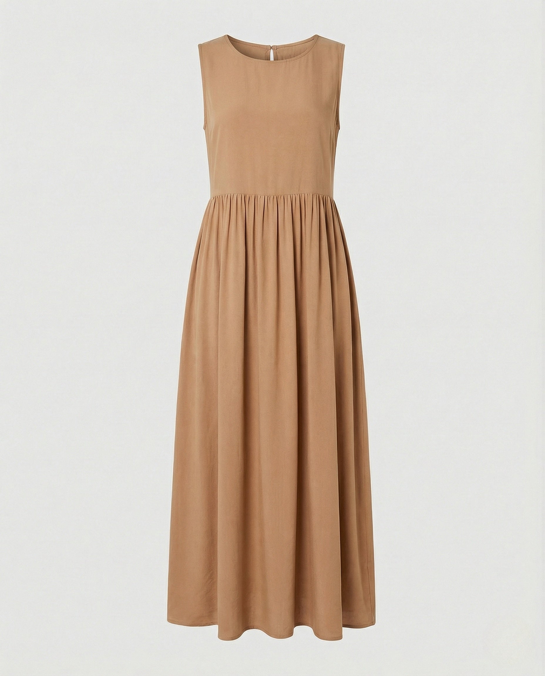 Women's Sleeveless Maxi Dress with Butterfly Print