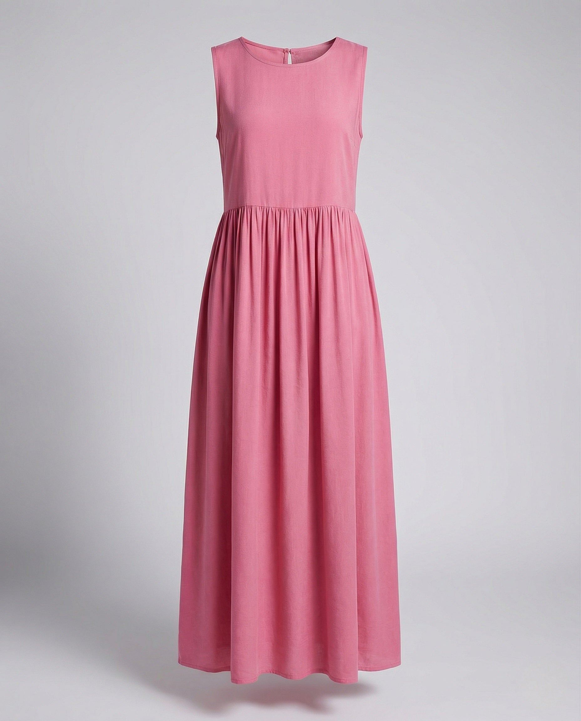 Women's Sleeveless Maxi Dress with Butterfly Print