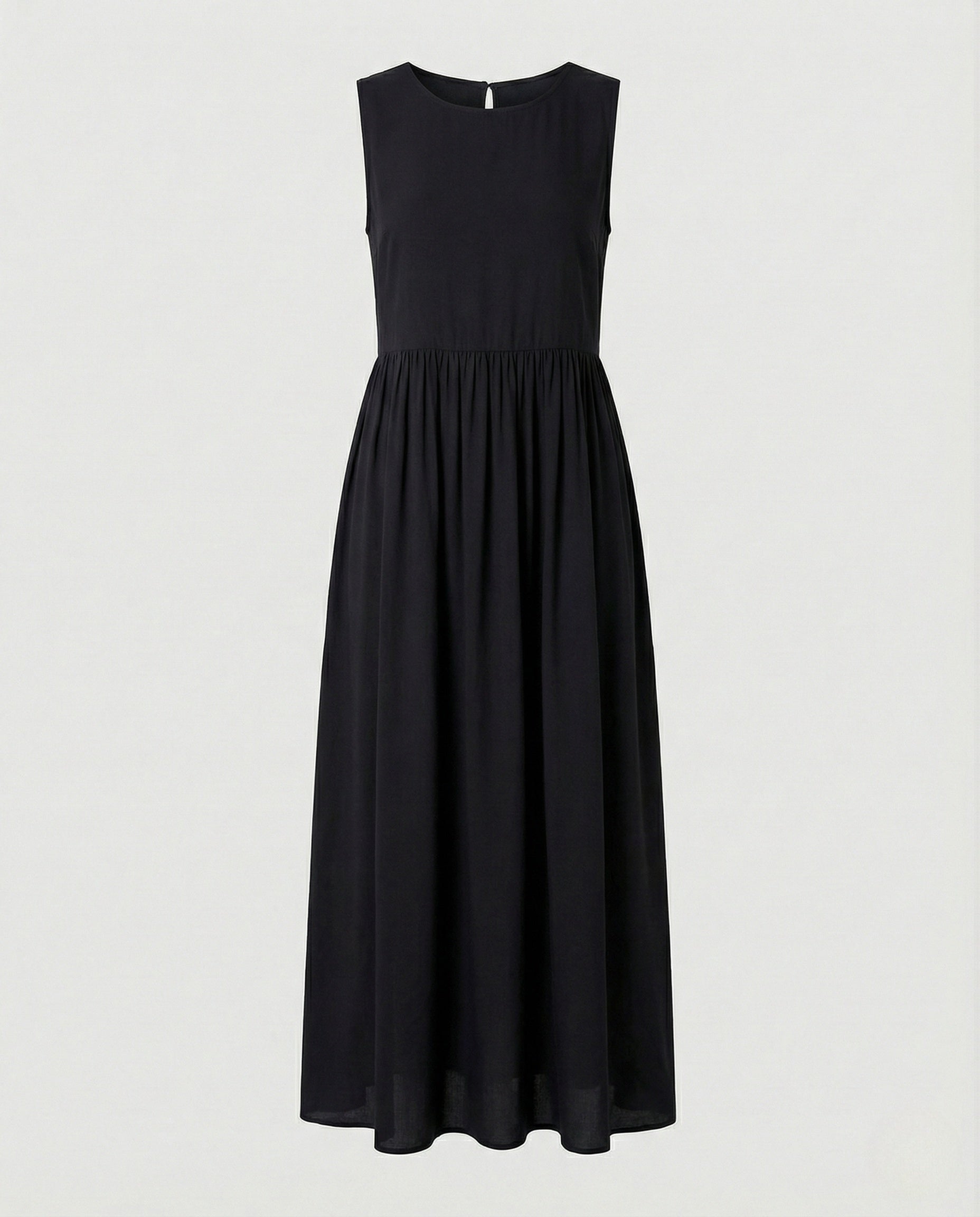 Women's Sleeveless Maxi Dress with Butterfly Print