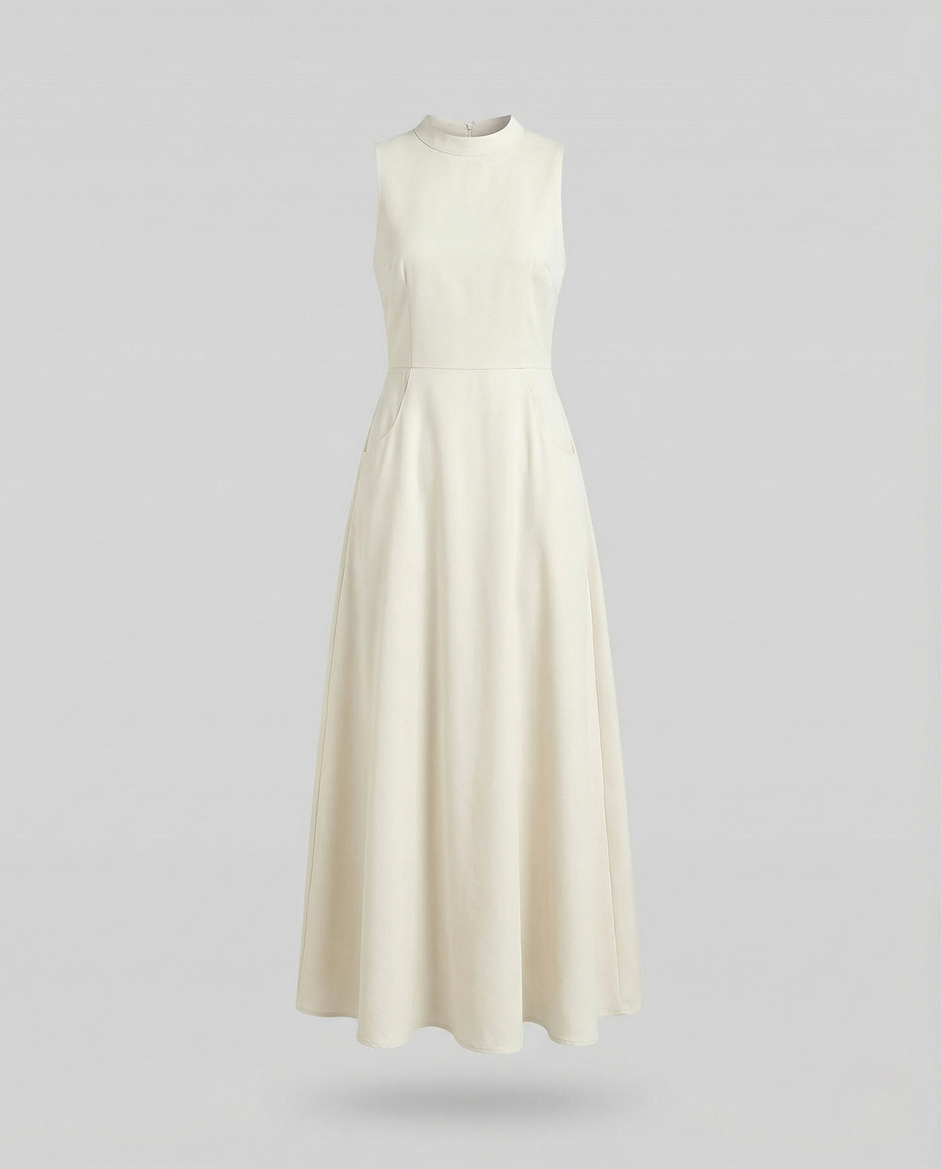 Women's Sleeveless Maxi Dress with Ribbed Top