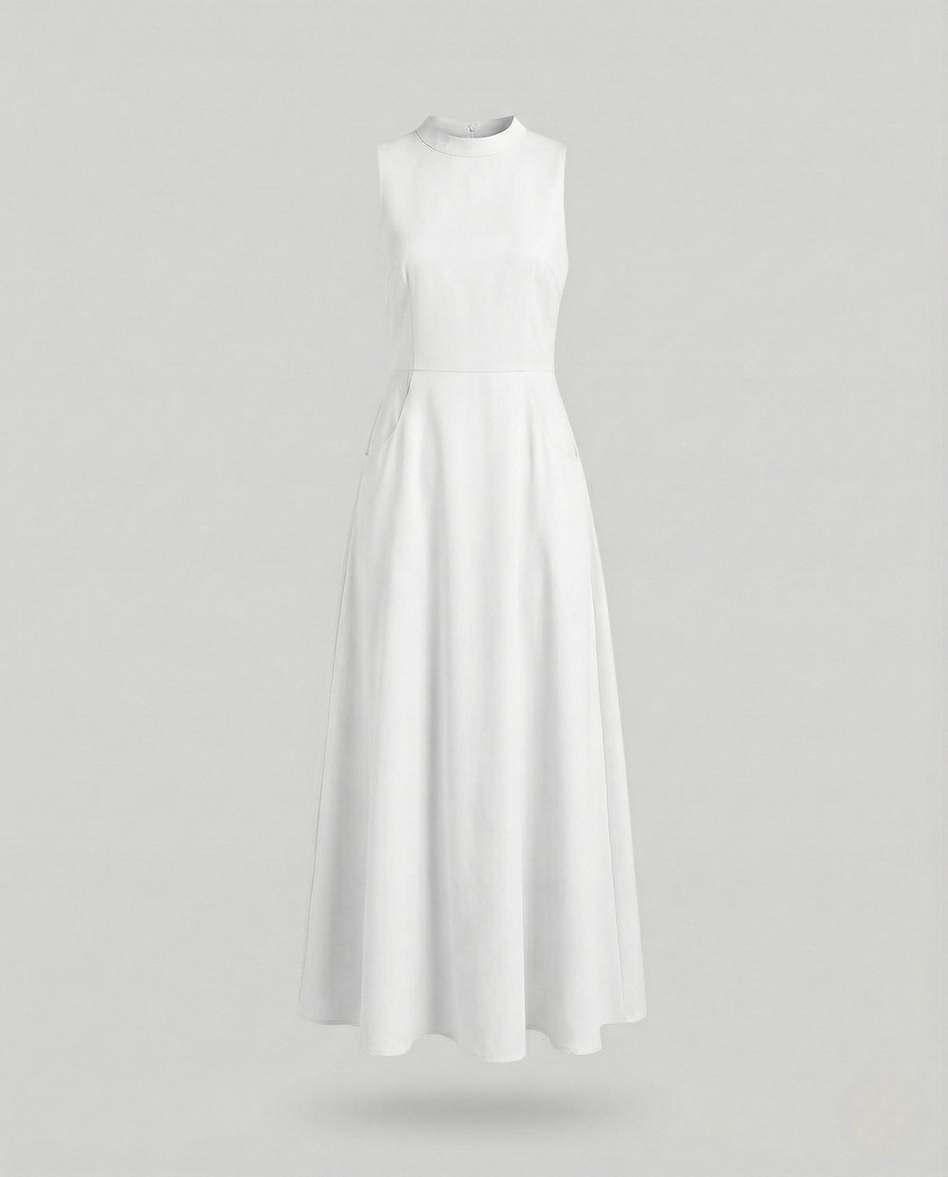 Women's Sleeveless Maxi Dress with Ribbed Top