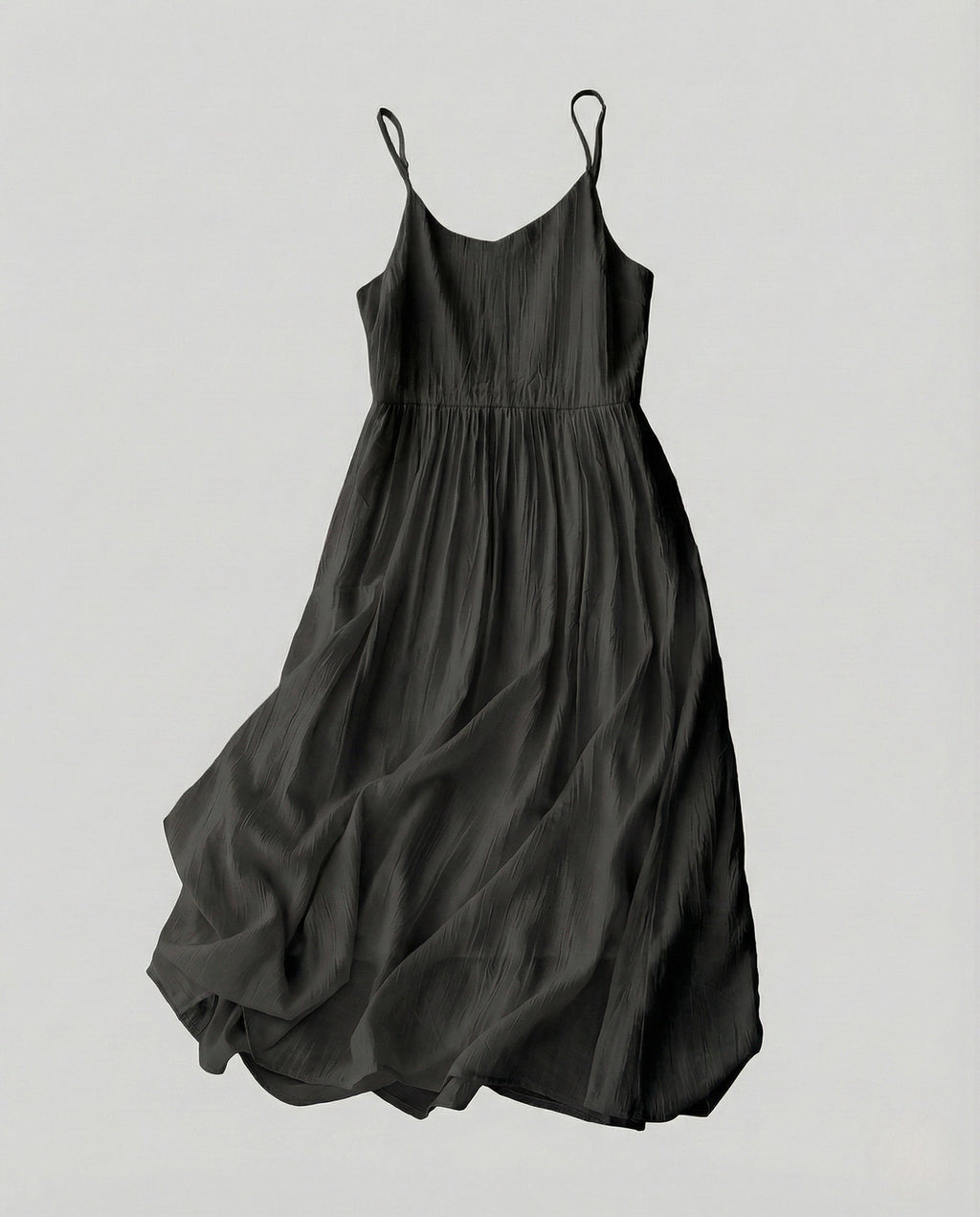 Women's Crinkled Viscose Strap Dress