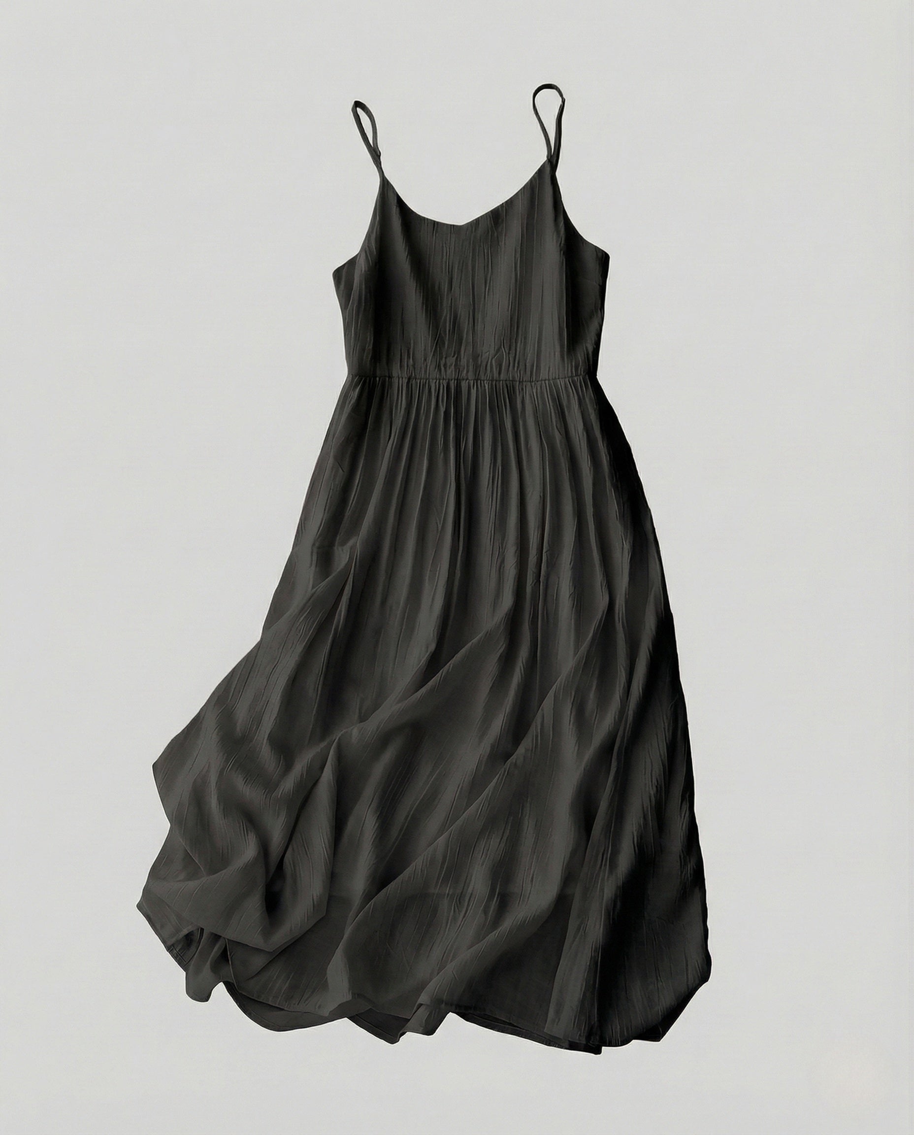 Women's Crinkled Viscose Strap Dress