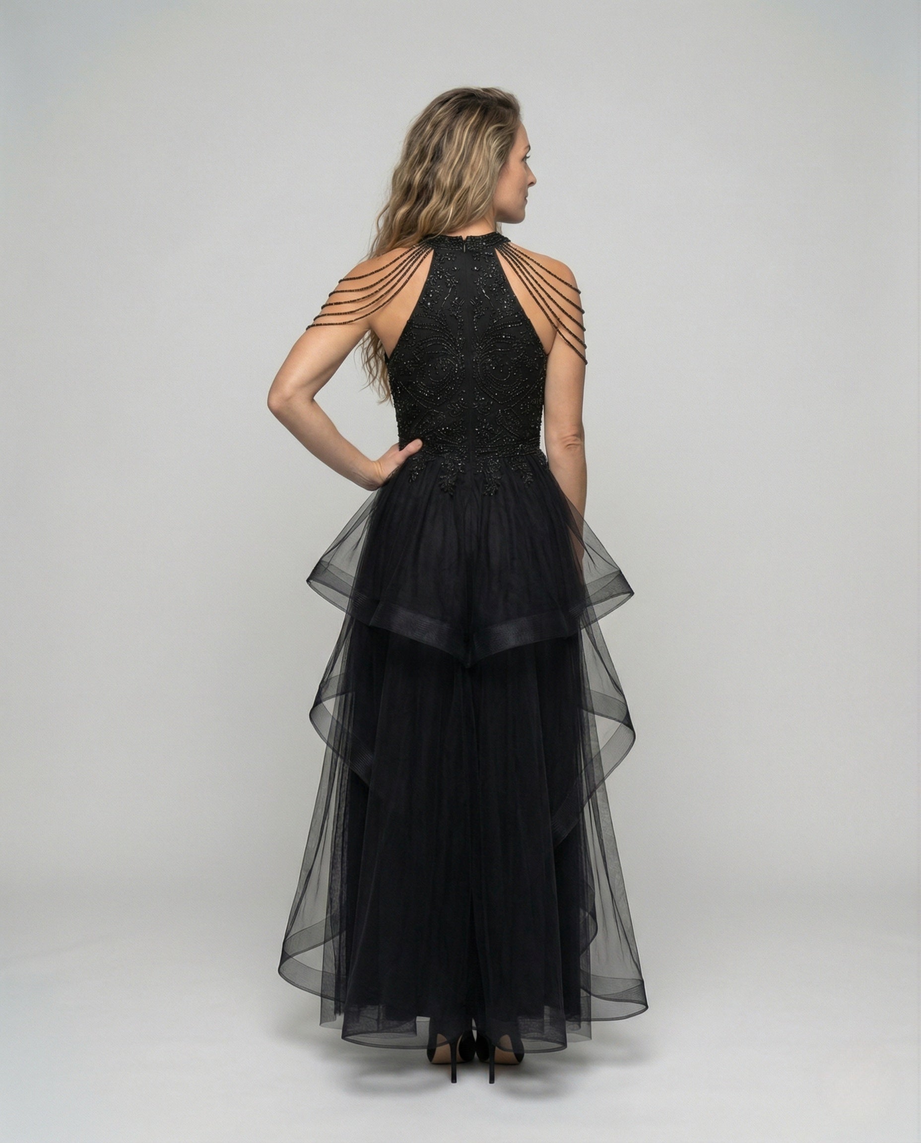 Women's Gala Tulle Dress with Bodice - Back View