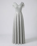 Women's Glittering Evening Dress with Fringe Sleeves