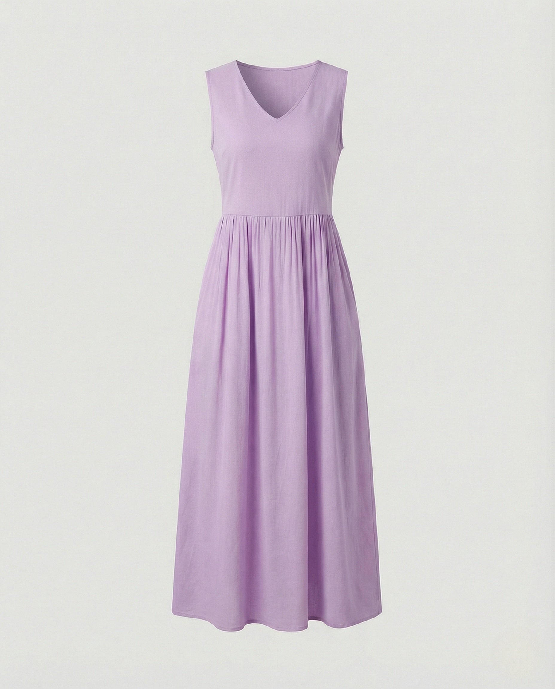 Women's Ankle-Length Casual Dress with Pockets