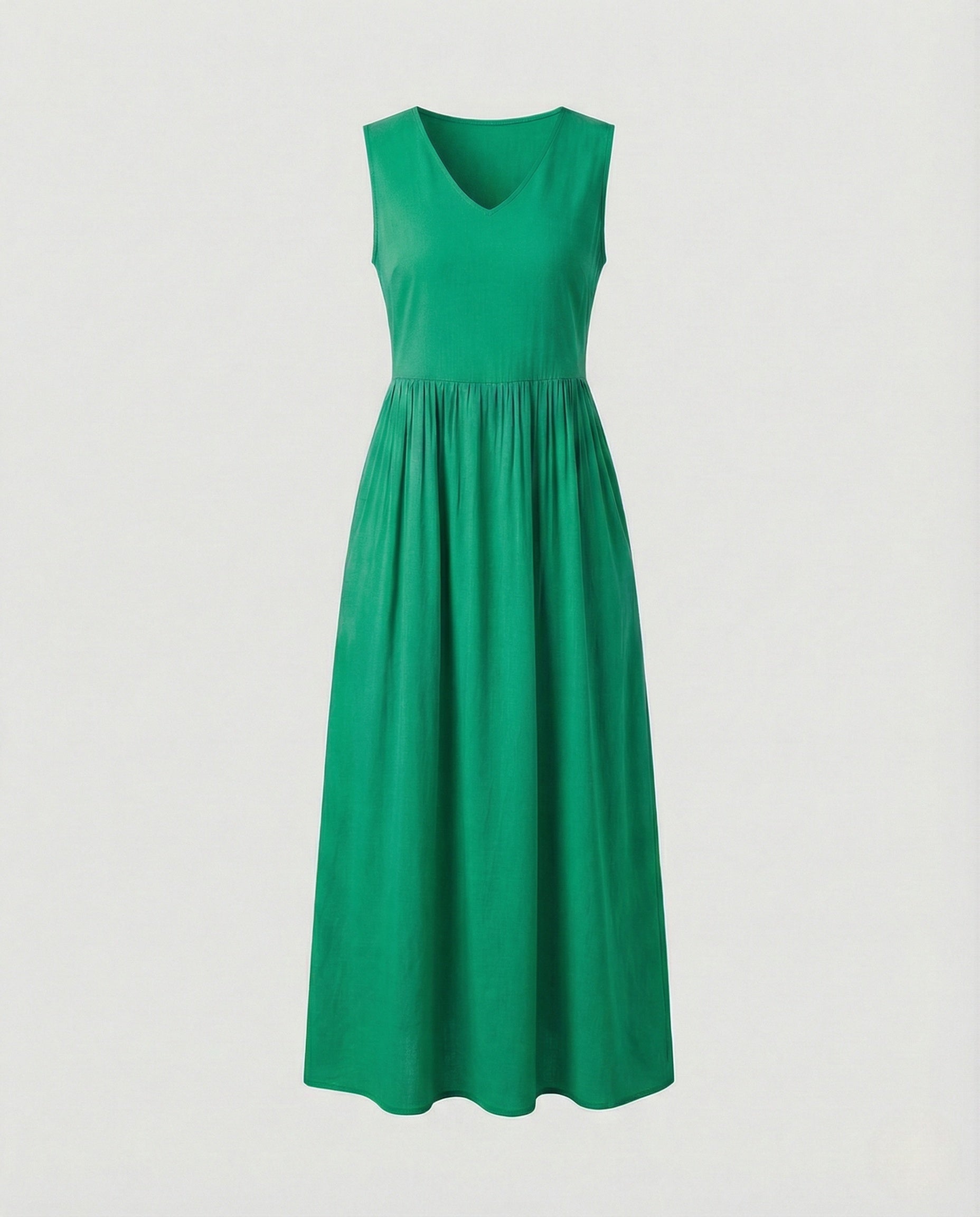 Women's Ankle-Length Casual Dress with Pockets