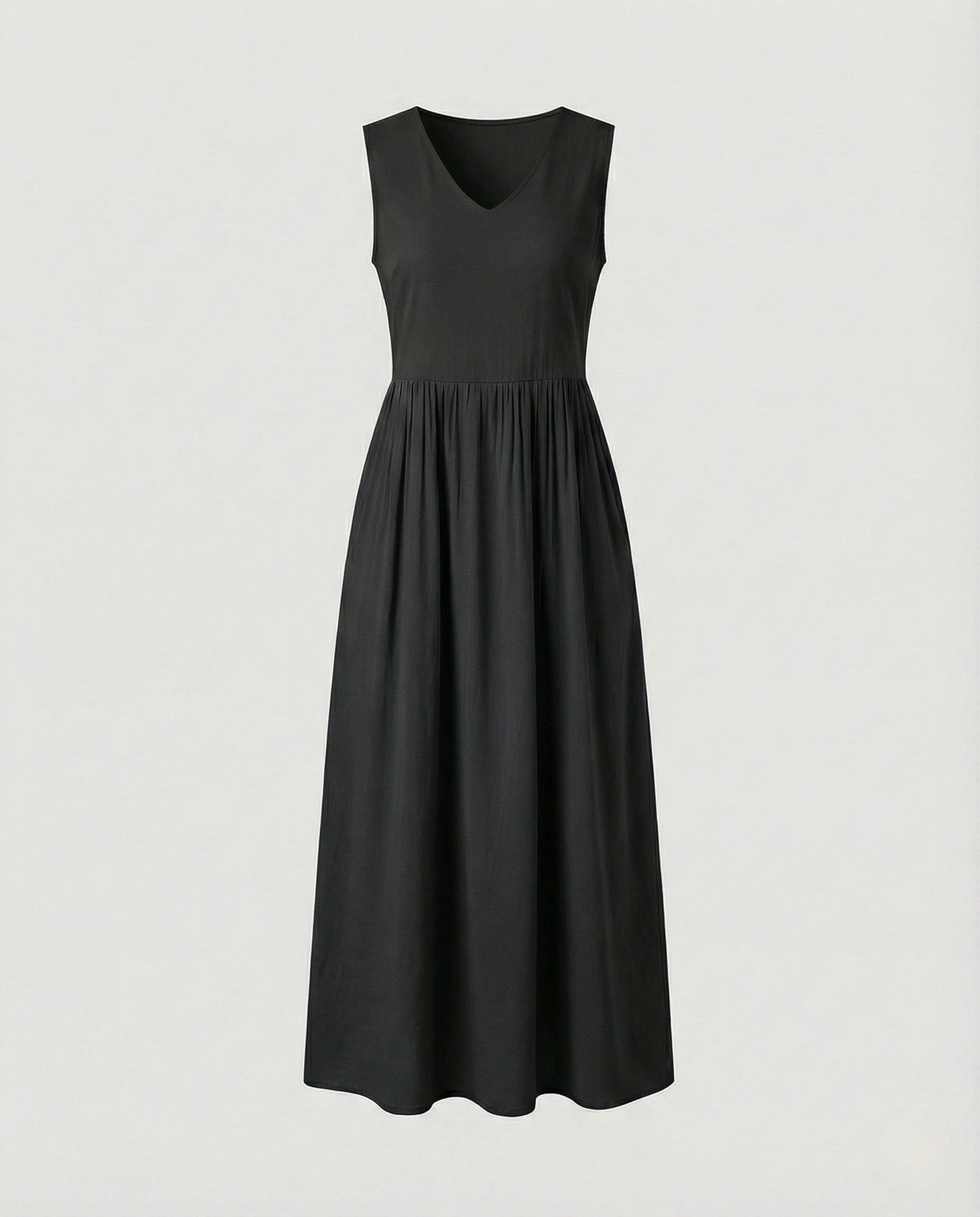Women's Ankle-Length Casual Dress with Pockets