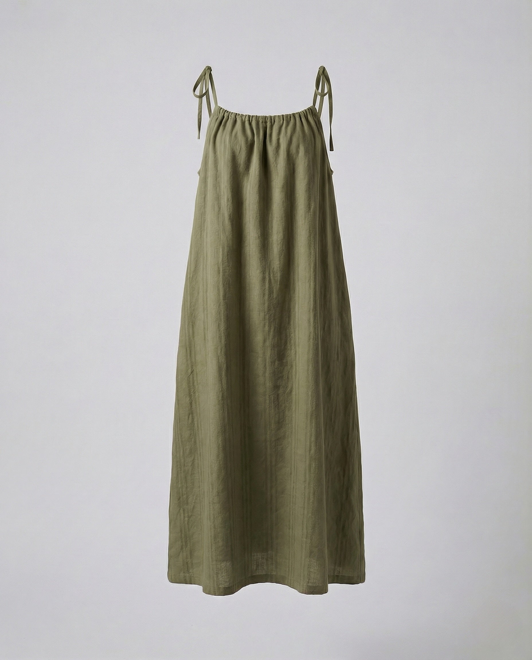 Women's Linen Maxi Dress with Spaghetti Straps