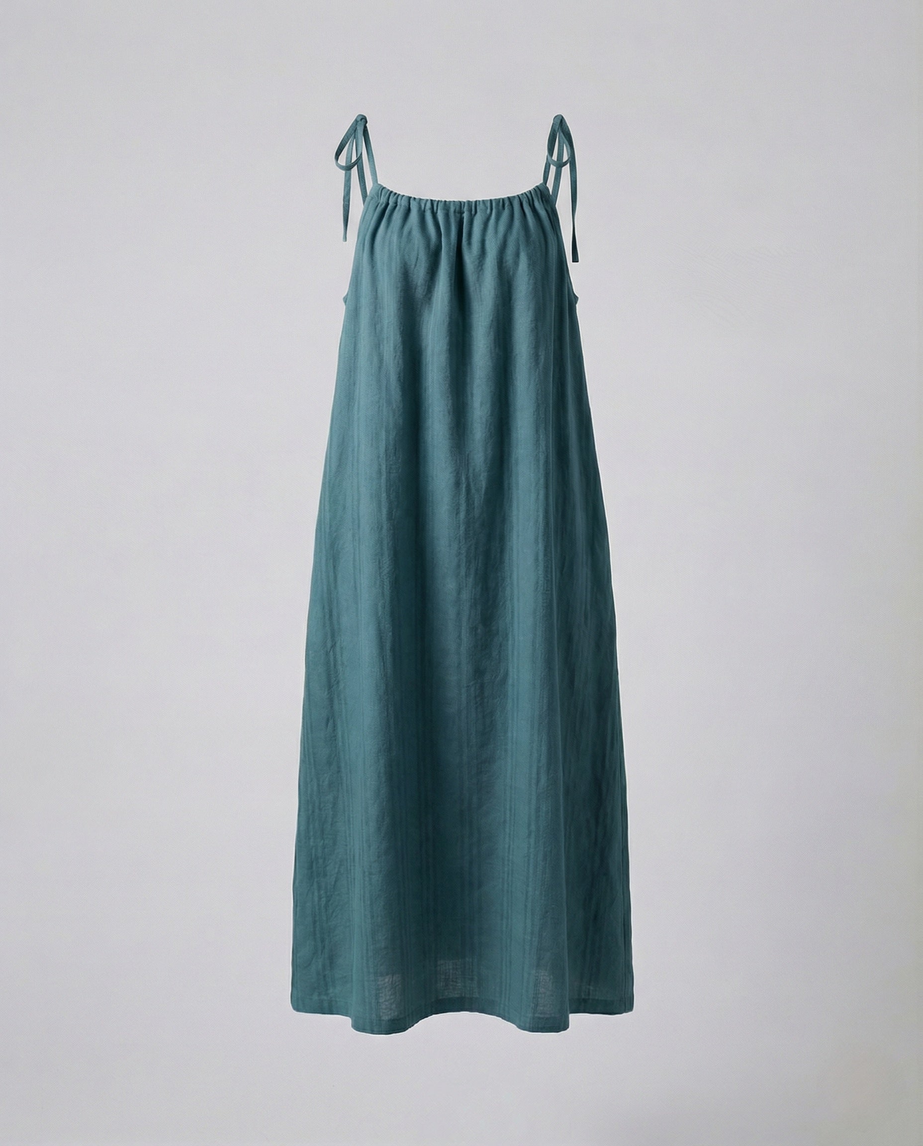 Women's Linen Maxi Dress with Spaghetti Straps