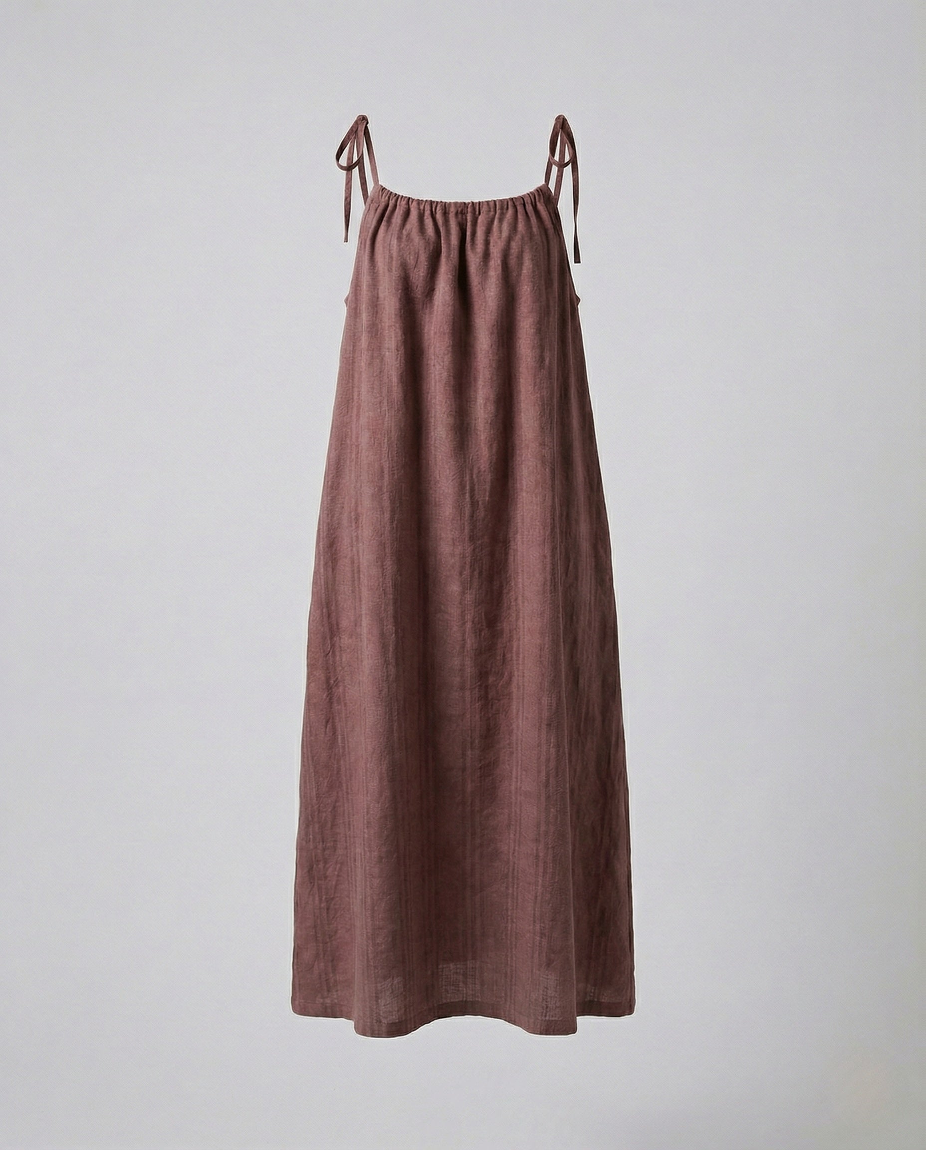 Women's Linen Maxi Dress with Spaghetti Straps