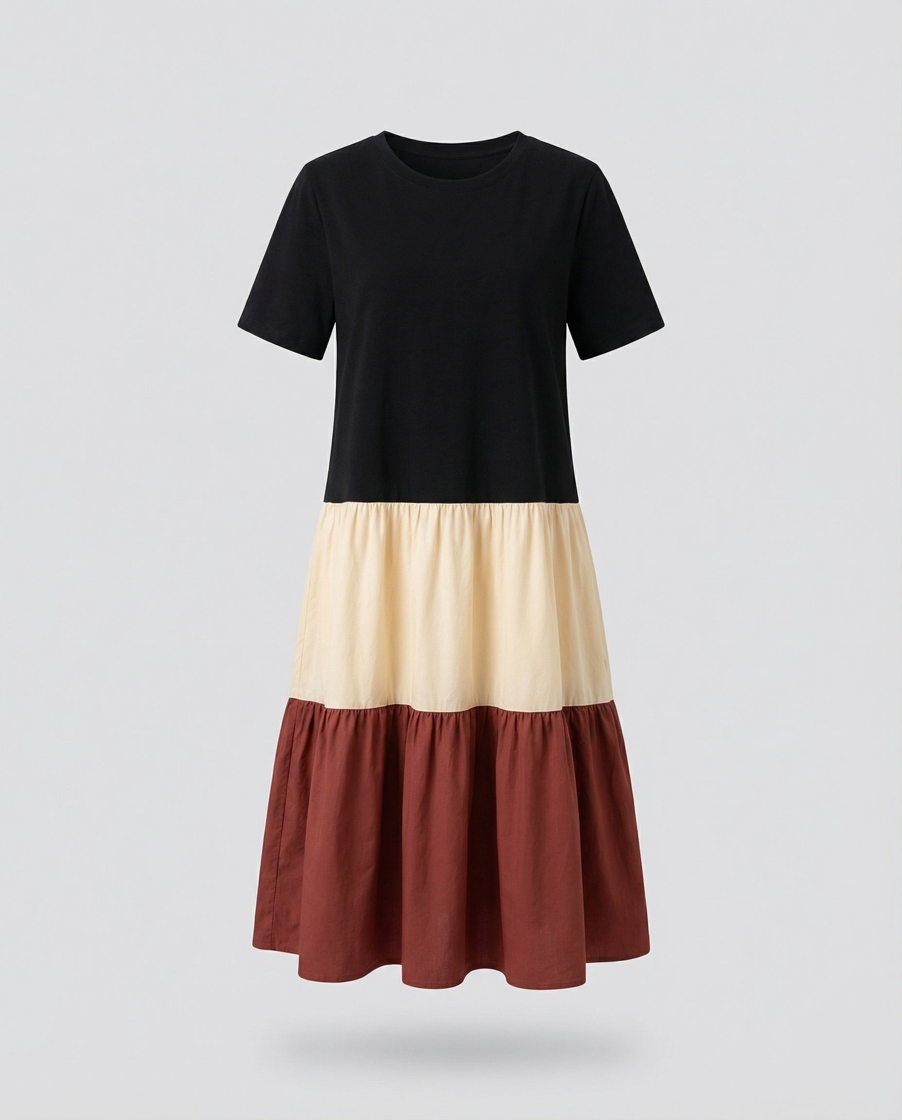 Women's Tiered Ruffle Dress made of Cotton Blend