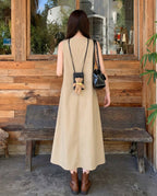 Women's Oversize Swing Dress with Pockets - Back View
