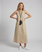 Women's Oversize Swing Dress with Pockets - Front View