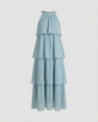 Women's Airy Chiffon Maxi Dress with Ruffles