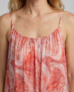 Women's Maxi Dress in Watercolor Look - Close-Up Detail