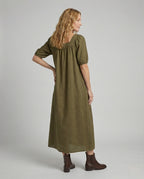 Women's Maxi Dress with Square Neckline - Back View